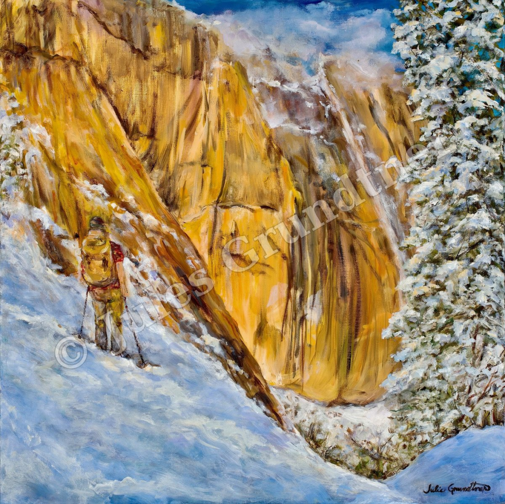 Into the Canyon — original painting by Julie Grundtner, Evergreen, Colorado
